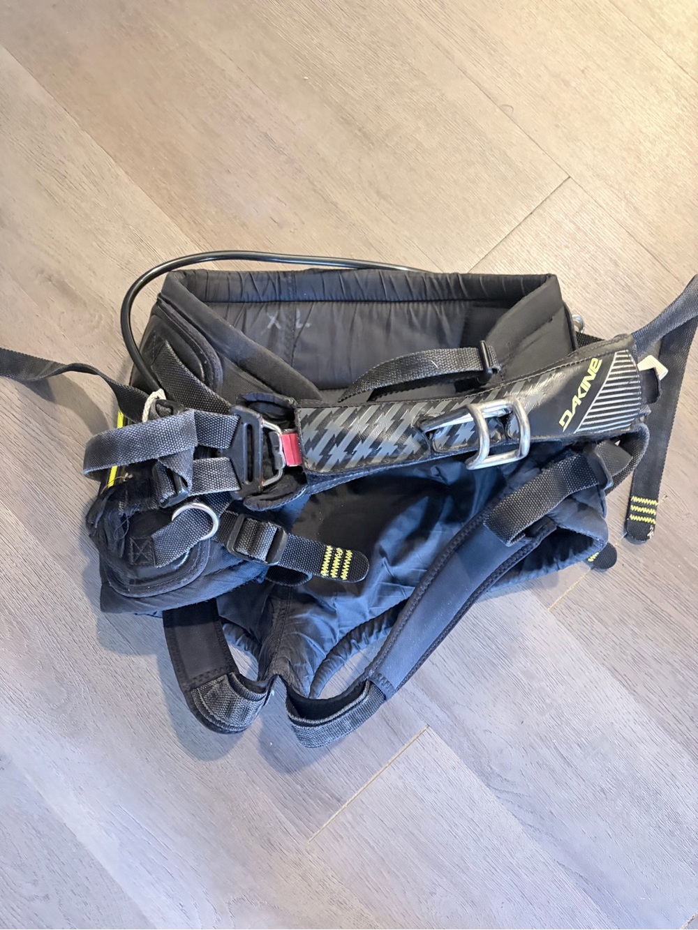 Dakine Black Kiteboarding Waist Harness with Yellow Highlights